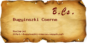 Bugyinszki Cserne névjegykártya